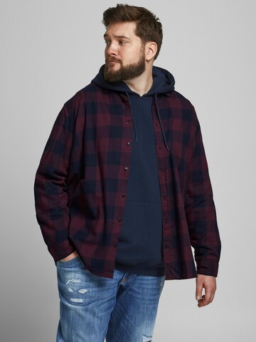 Jack & Jones Plus Rovný strih Košeľa 'Gingham' - fialová: predná strana