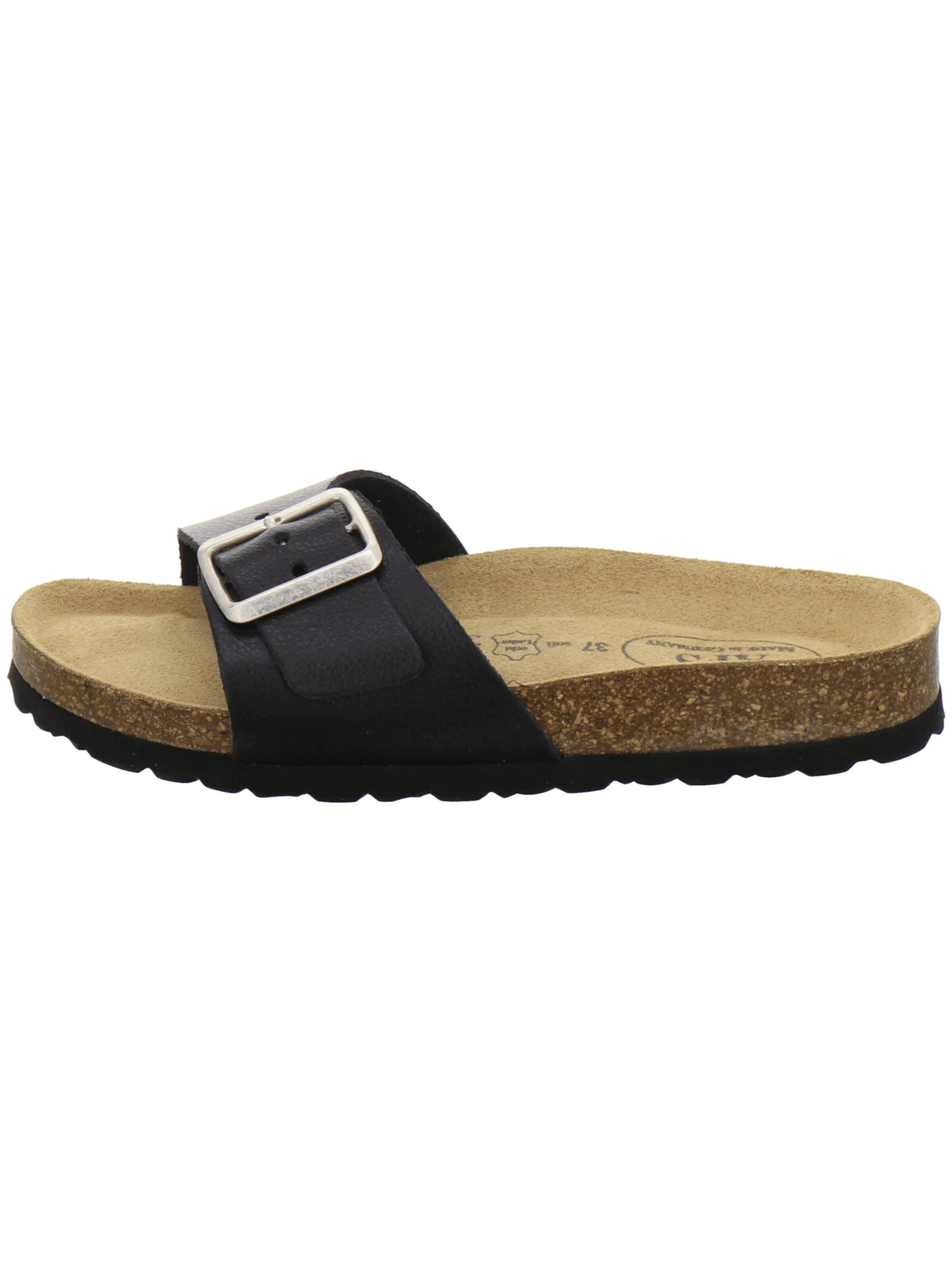AFS-Schuhe - Zapatos abiertos 'Pantoletten Damen Einschnaller schwarz' en negro