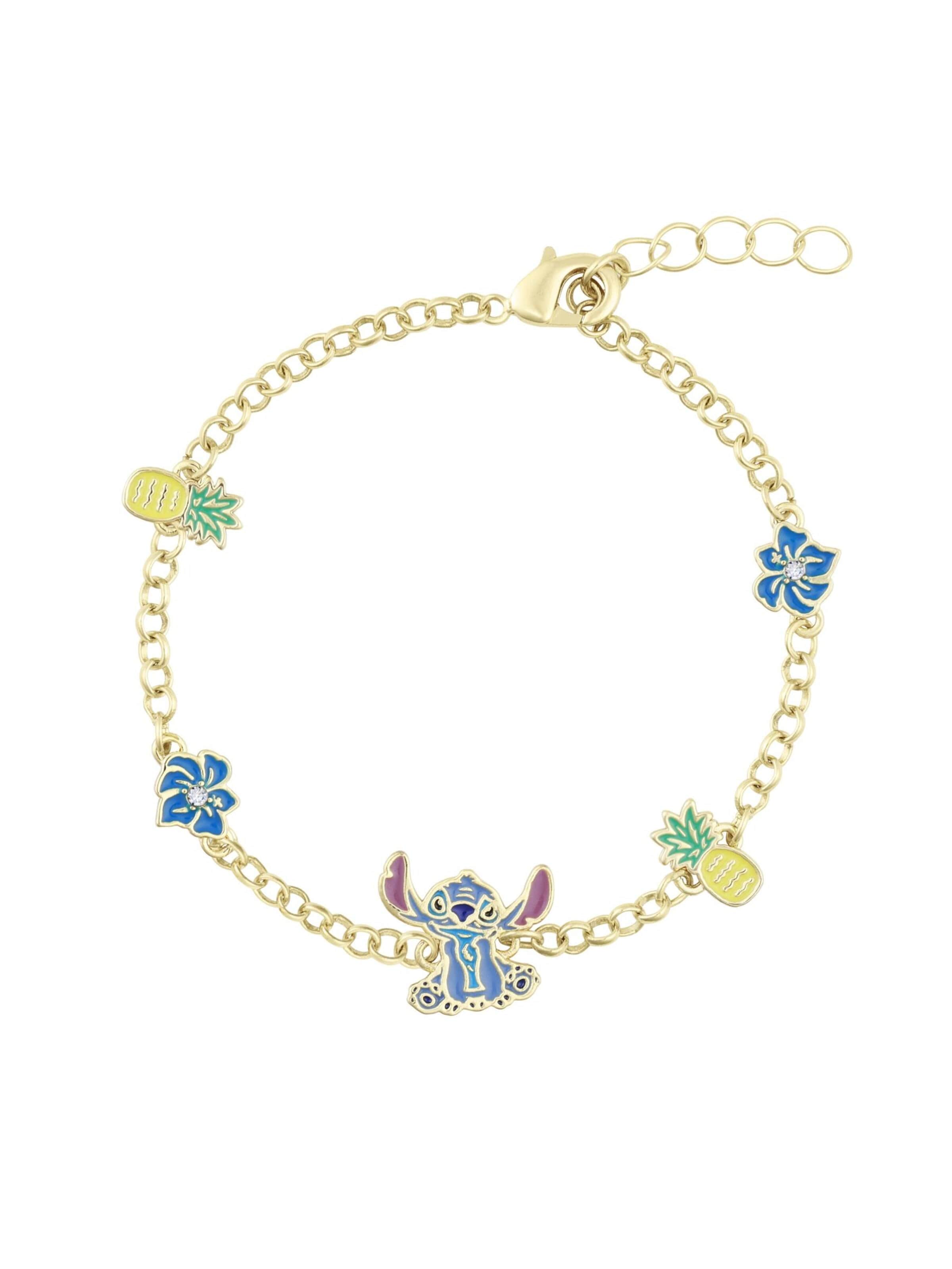 Bijou 'Stitch Ananas & Blumen' DISNEY en mélange de couleurs : devant