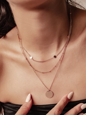 Hey Happiness Necklace 'Circle Duo' in Gold: front