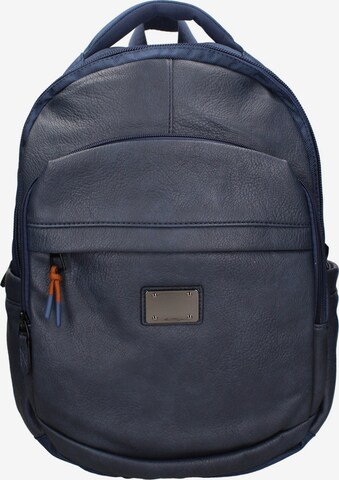 Zaino 'Zaino Coveri unisex poliestere - Chiusura zip e tasche laterali' di Coveri Collection in blu: frontale