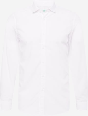 UNITED COLORS OF BENETTON Button Up Shirt in White: front