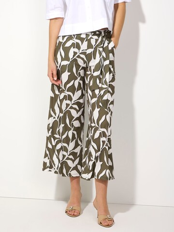 MORE & MORE Wide Leg Hose in Grün: Vorderseite