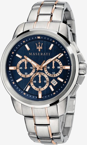 Maserati Analog Watch in Silver: front