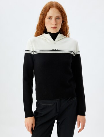 Koton Sweatshirt in Zwart: voorkant