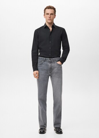 MANGO MAN Slim Fit Hemd 'Perseo' in Schwarz