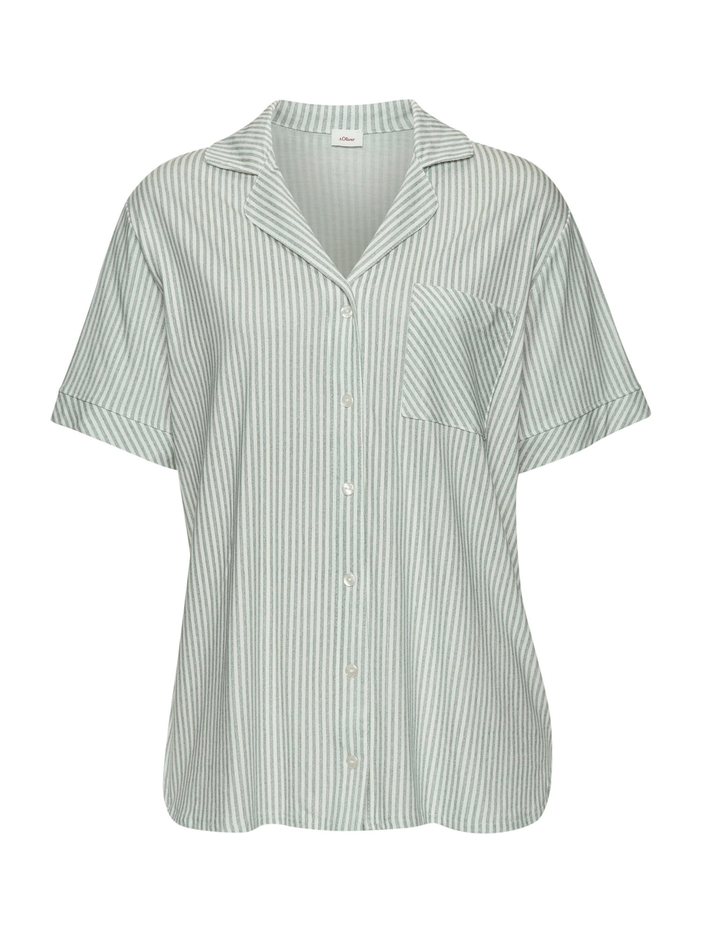 s.Oliver Pajama Shirt in Green: front