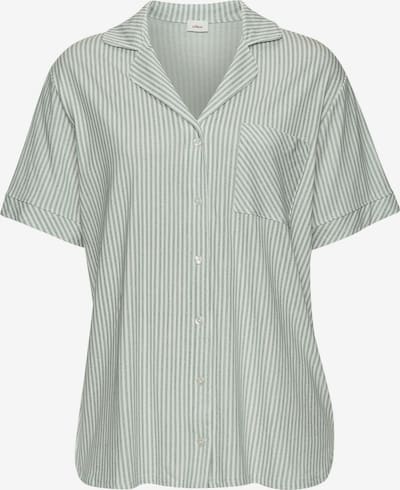 s.Oliver Pajama shirt in Green / White, Item view
