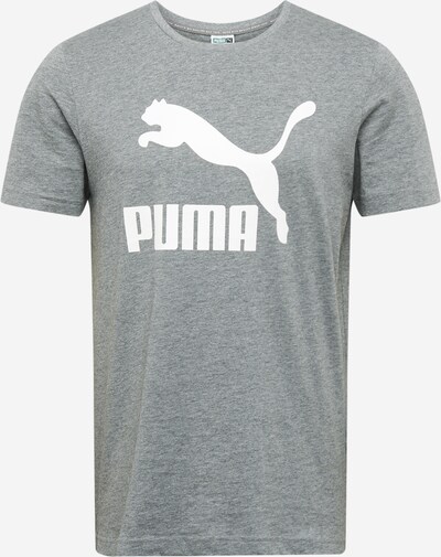 PUMA T-Shirt in graumeliert / weiß, Produktansicht