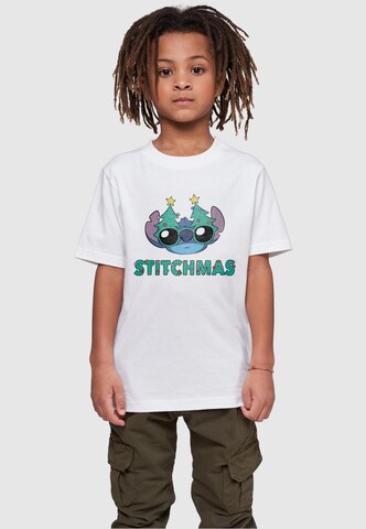 T-Shirt 'Lilo And Stitch - Stitchmas Glasses' ABSOLUTE CULT en blanc : devant