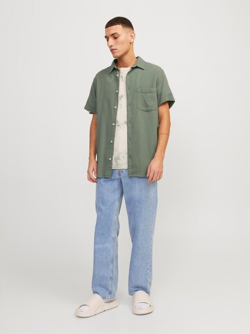 JACK & JONES Regular fit Skjorta 'Tampa Dobby' i grön