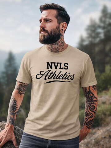 Neverless Shirt 'NVLS Athletics' in Beige