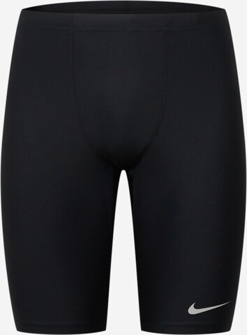 NIKE - Skinny Pantalón deportivo 'FAST' en negro: frente