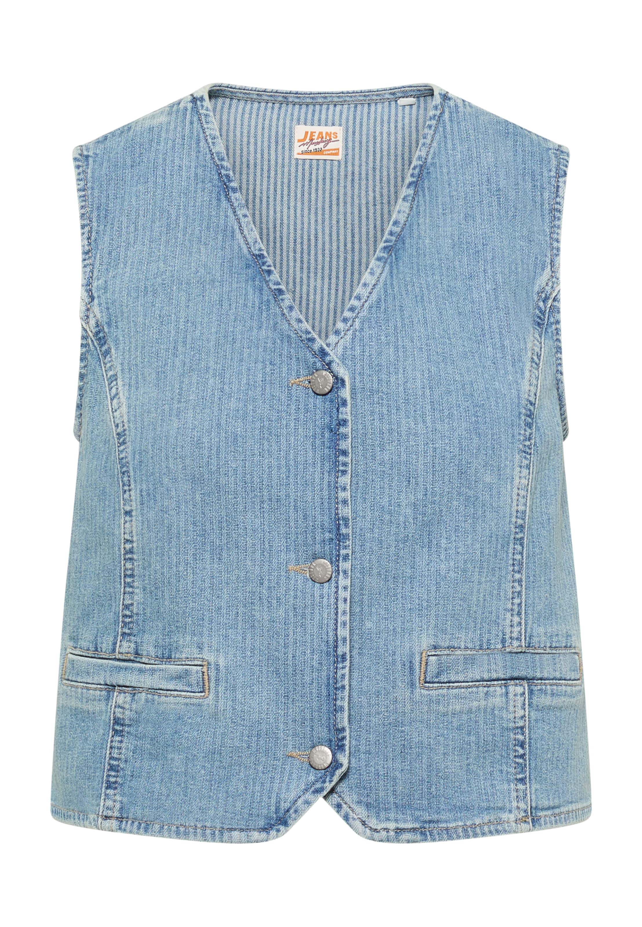 MUSTANG Vest ' Style Tull ' in Blue: front