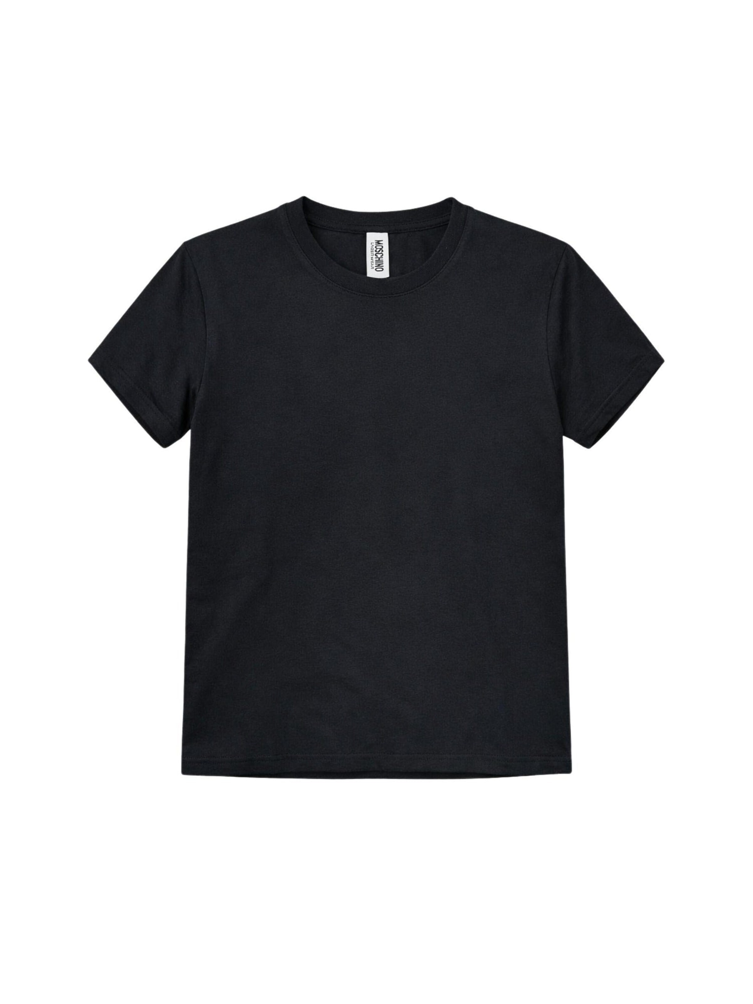 MOSCHINO Shirt 'Stretch cotton T-shirt' in Black: front