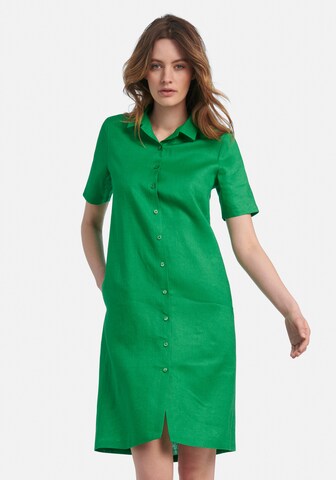 Peter Hahn Shirt Dress in Green: front