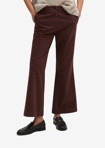 Marc O'Polo Flared Chino trousers in Brown: front