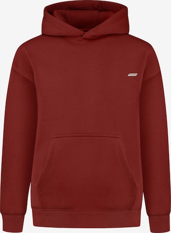 Smilodox Zip-Up Hoodie in Red: front