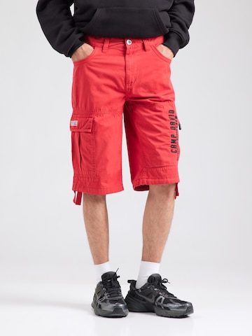 CAMP DAVID Regular Cargo trousers in Red: front