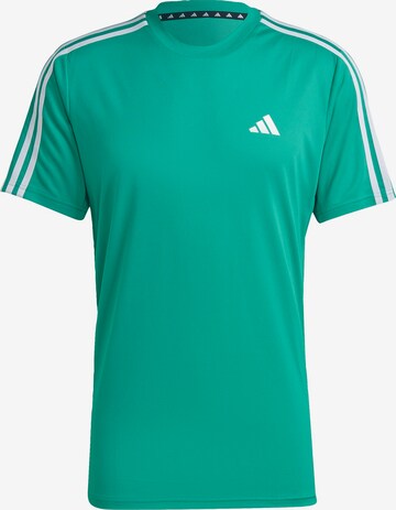 ADIDAS PERFORMANCE Λειτουργικό μπλουζάκι 'Train Essentials 3-Stripes' σε πράσινο: μπροστά