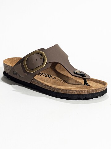 Bayton T-bar sandals 'Mercure' in Brown