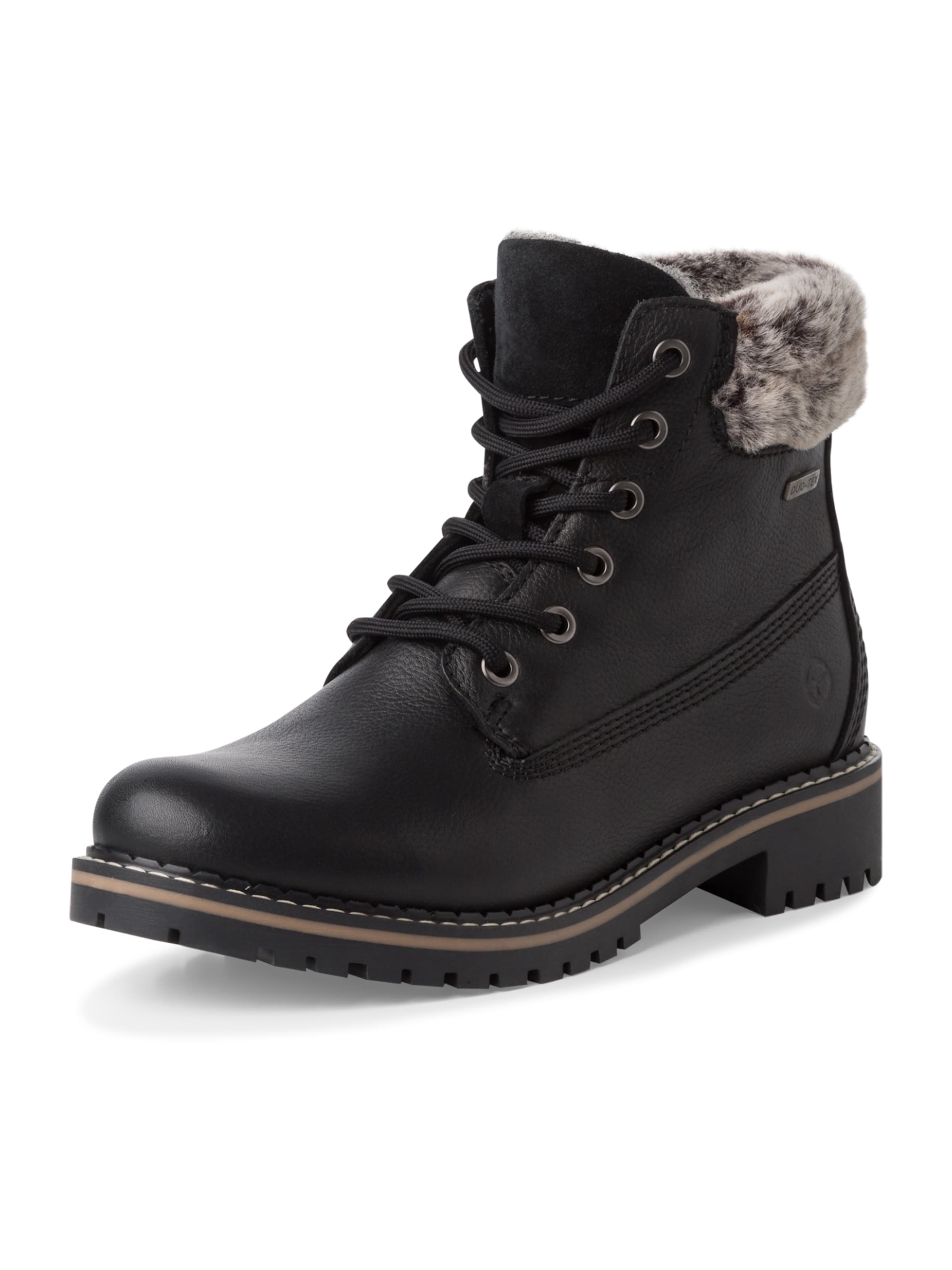 Bottines à lacets Tamaris en noir : devant