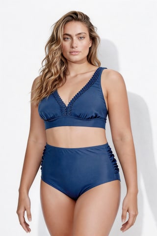 Ulla Popken T-shirt Bikini in Blauw