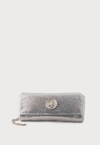 U.S. POLO ASSN. Clutch 'NEW CEREMONY' in Silver: front