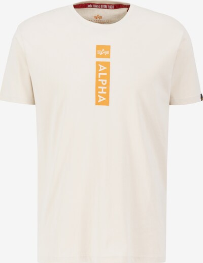 ALPHA INDUSTRIES T-Shirt in beige / orange, Produktansicht