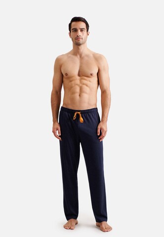 SEIDENSTICKER Pajama Pants 'Schwarze Rose' in Blue: front