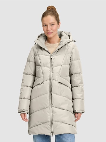 Covered Wintermantel 'Adelle' in Wit: voorkant