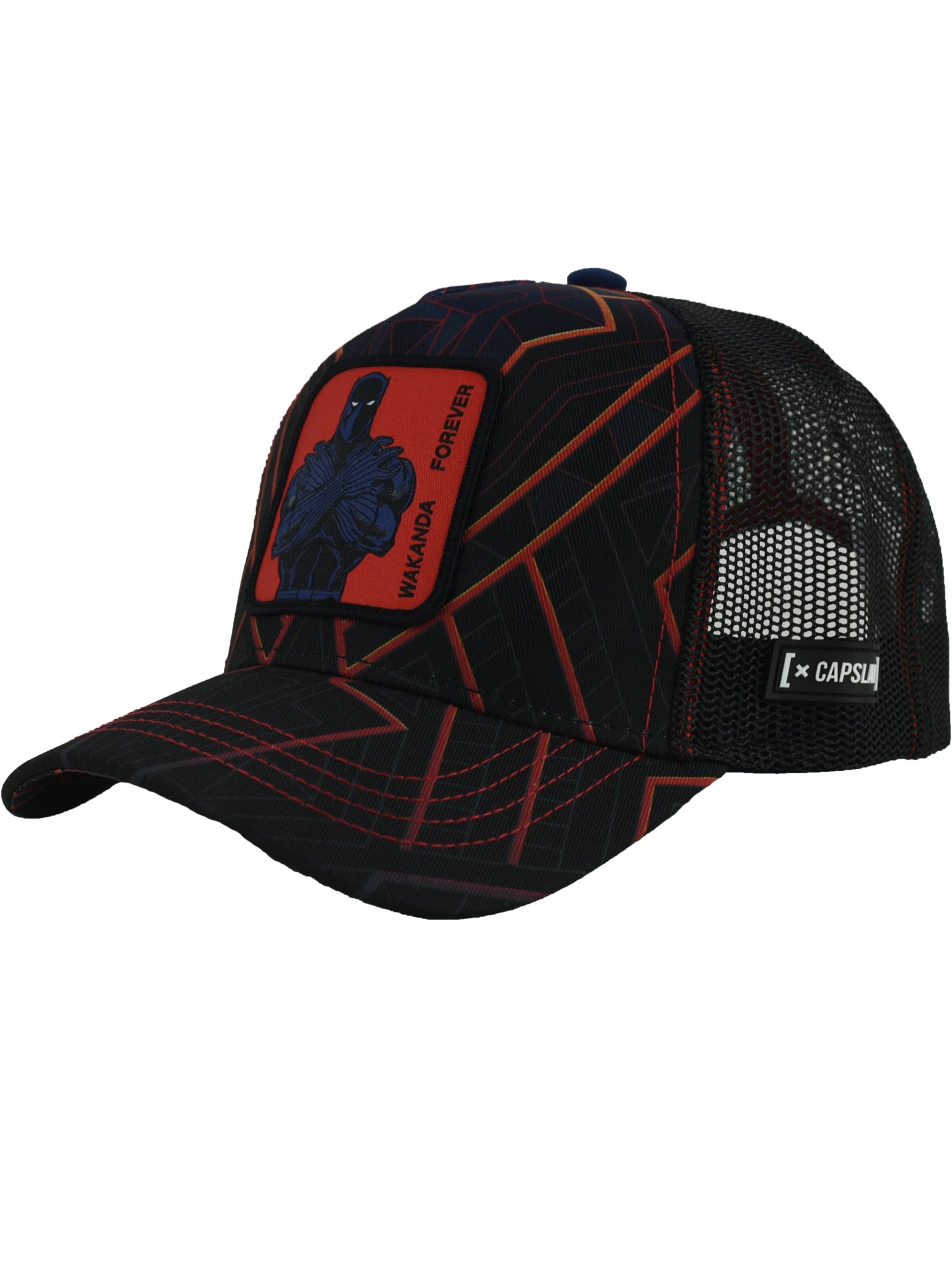 Capslab Cap 'Marvel Black Panther'‌‌‌‌‌ in Schwarz: Vorderseite