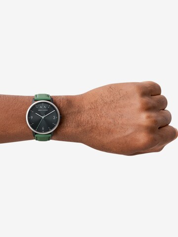 ARMANI EXCHANGE Analogové hodinky – zelená: přední strana