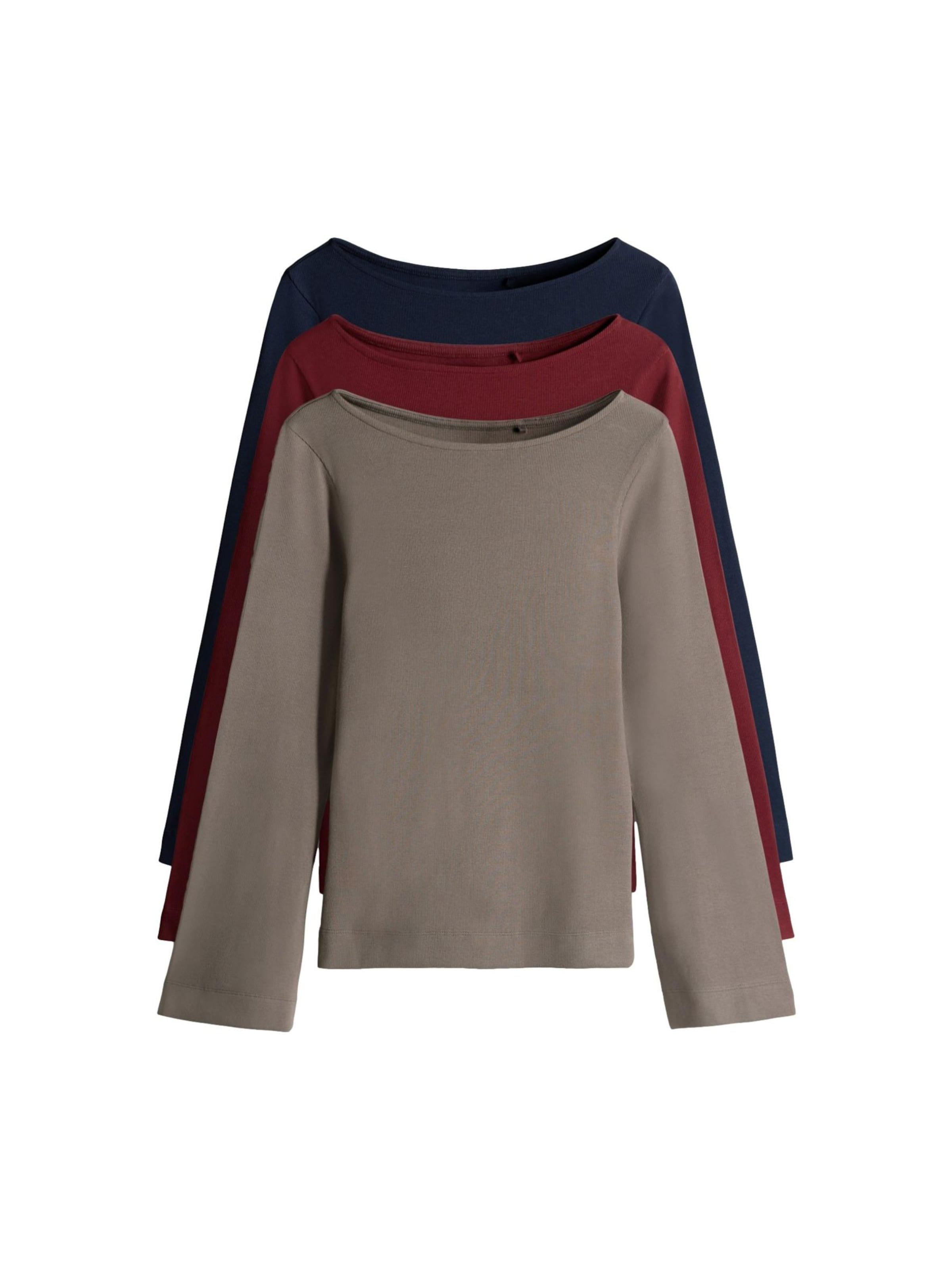 The Set Shirts i navy / taupe / burgunder, Produktvisning