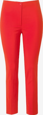 Ulla Popken Slimfit Pantalon in Rood: voorkant