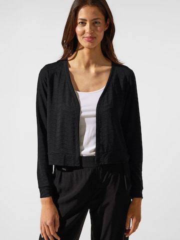 STREET ONE Knit Cardigan in Black: front