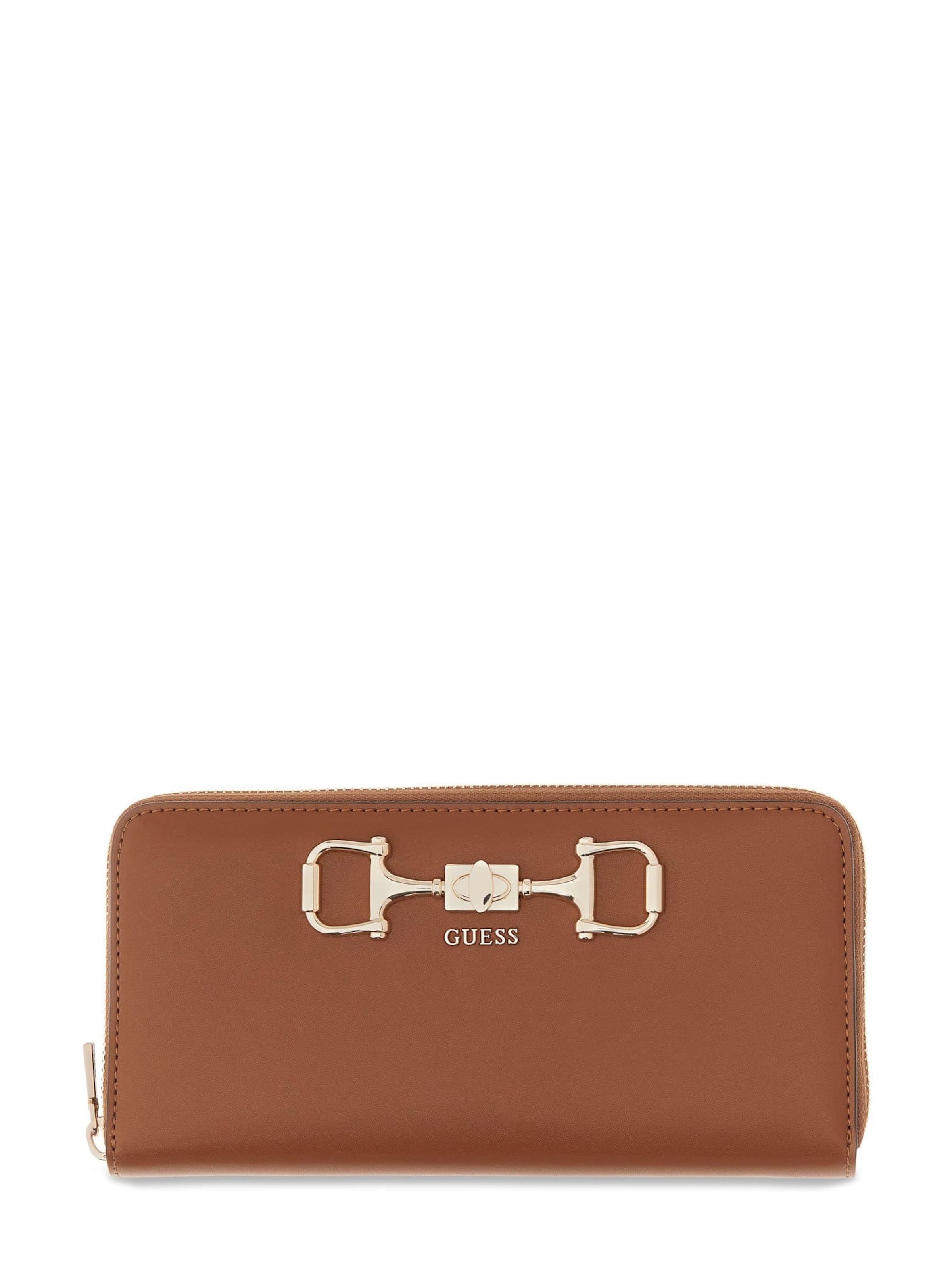 GUESS Portemonnaie 'Janie' in Braun: Vorderseite