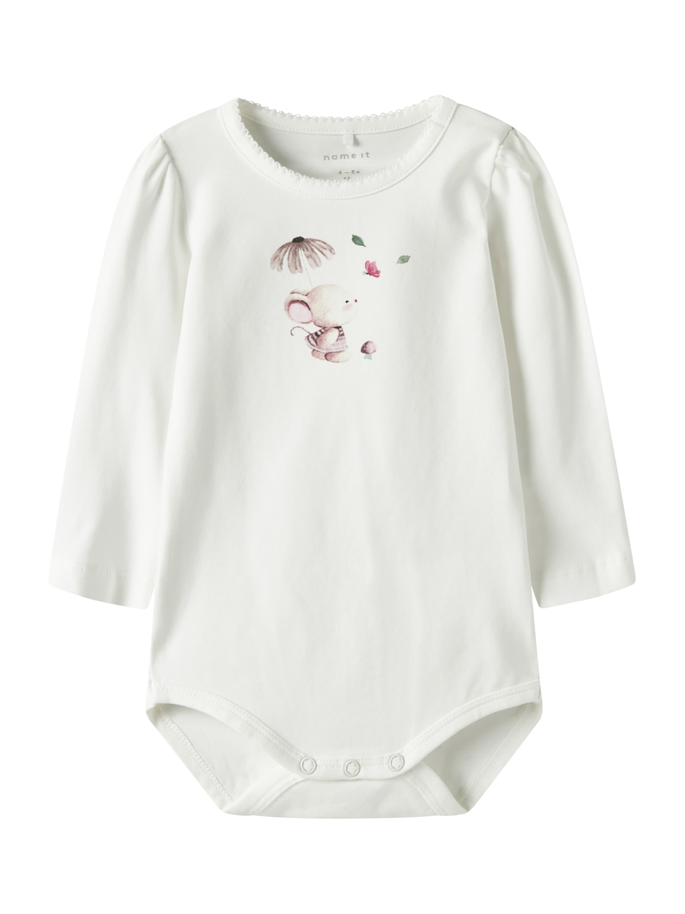 NAME IT Pajac/bodi 'NBFLOTUS' | bela barva: sprednja stran