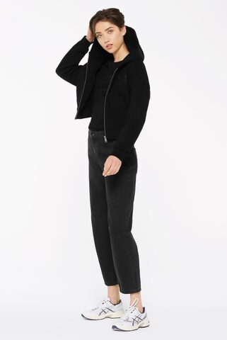 Harlem Soul Zip-Up Hoodie 'DAR:LA' in Black