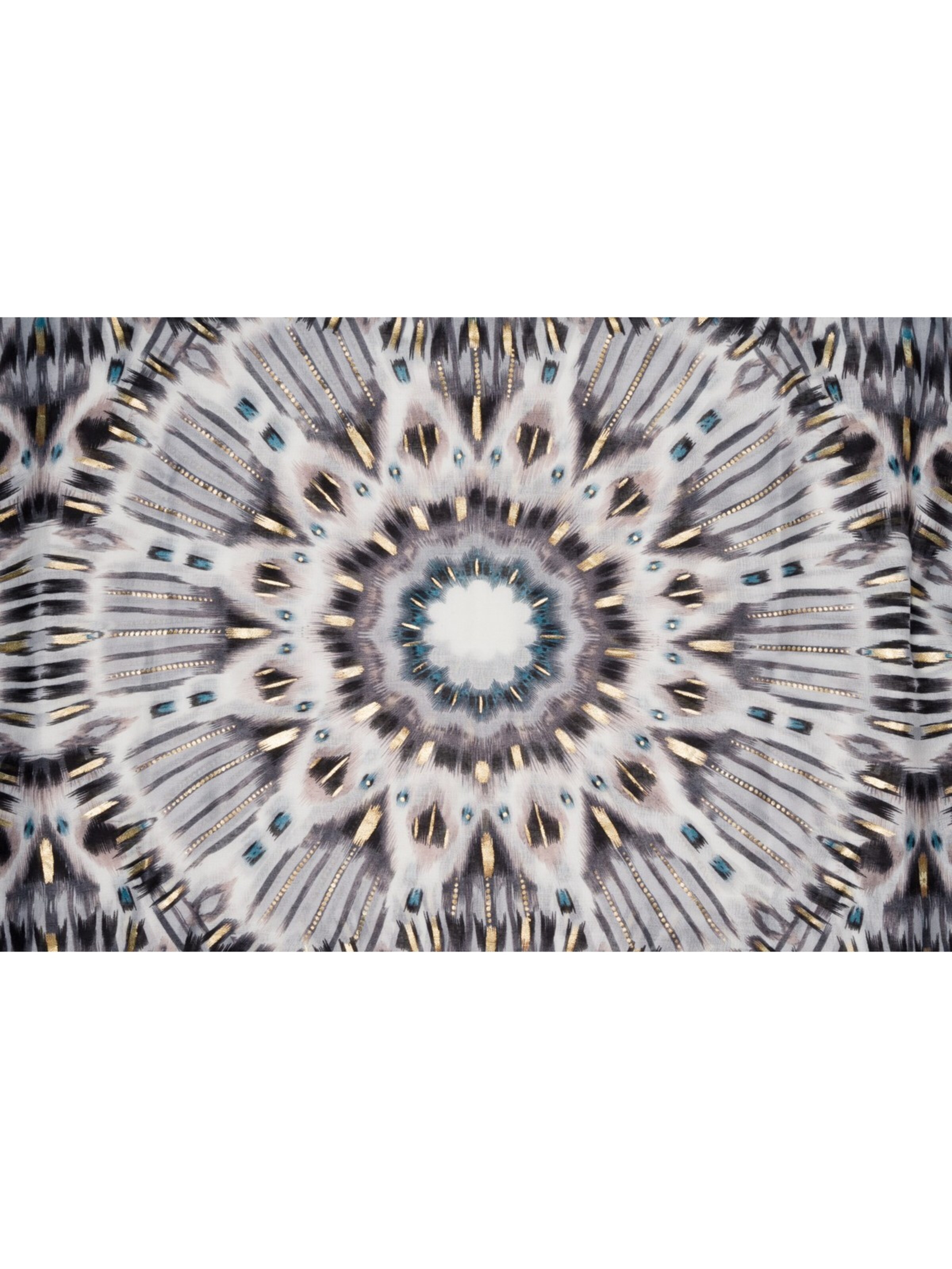styleBREAKER Schal 'Schal Batik Muster Metallic Streifen'‌‌‌‌ in Grau