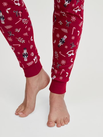 CALIDA Pajama 'Family & Friends' in Red