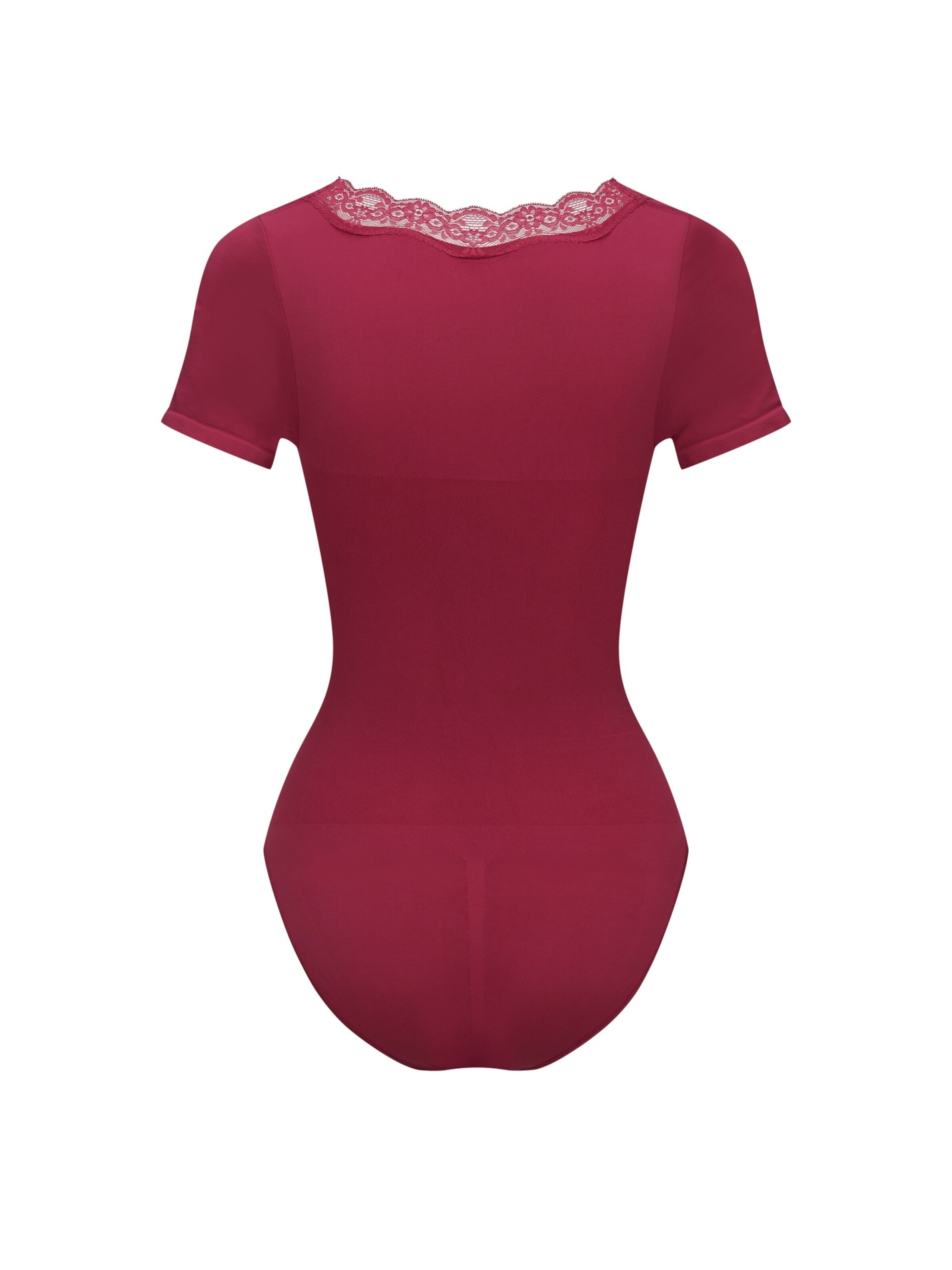 cfabBodi za oblikovanje 'Lace T-Shirt Bodysuit Sculpting Shapewear with slip' - roza boja
