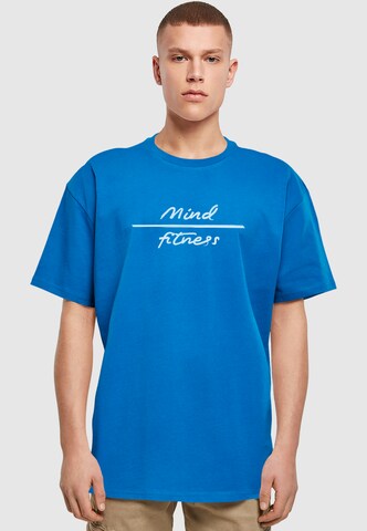 Merchcode Shirt 'Mind Fitness' in Blue: front