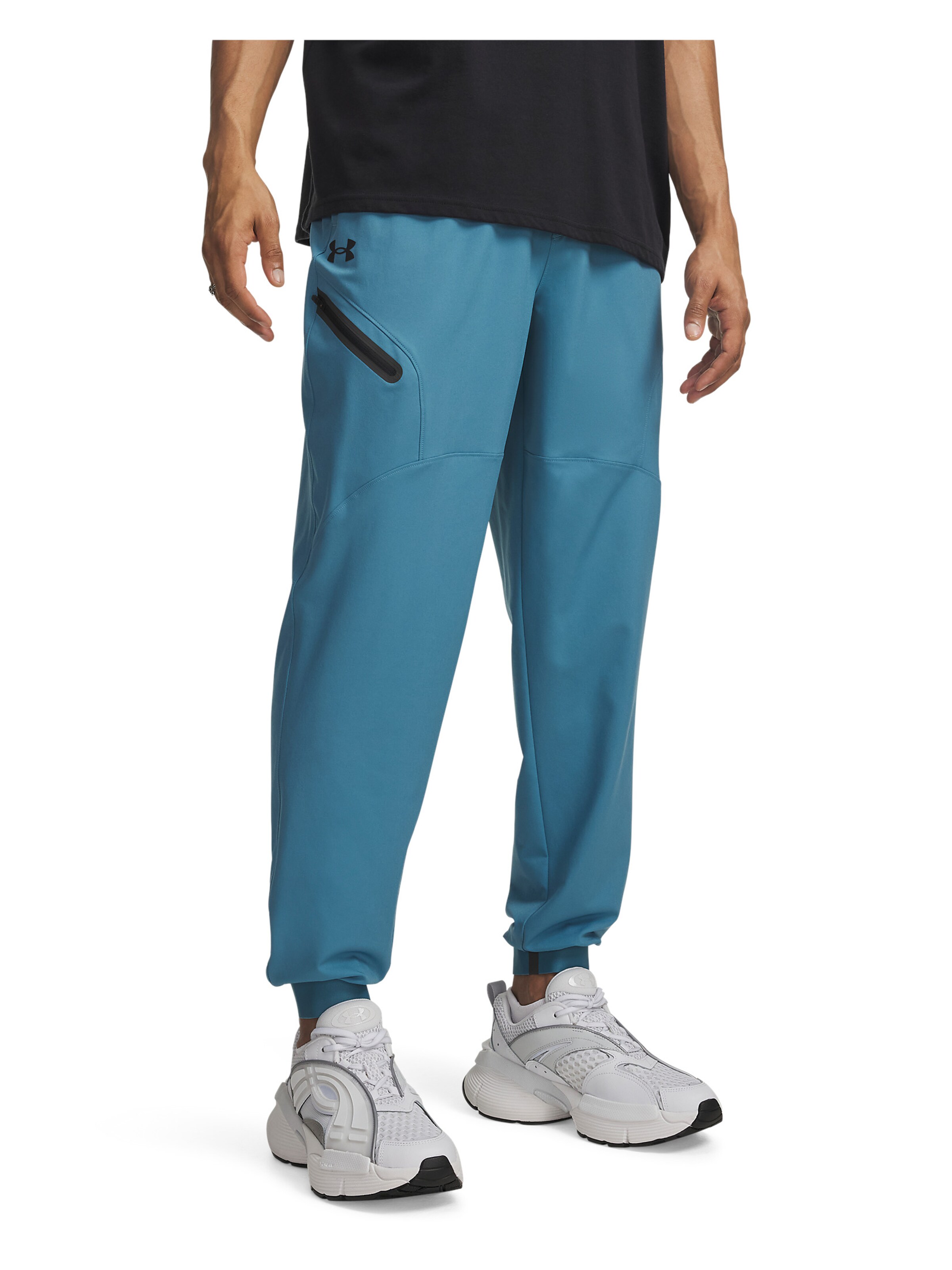 UNDER ARMOUR Tapered Sportbroek 'Unstoppable' in Blauw