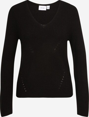 Vila Petite Sweater in Black: front