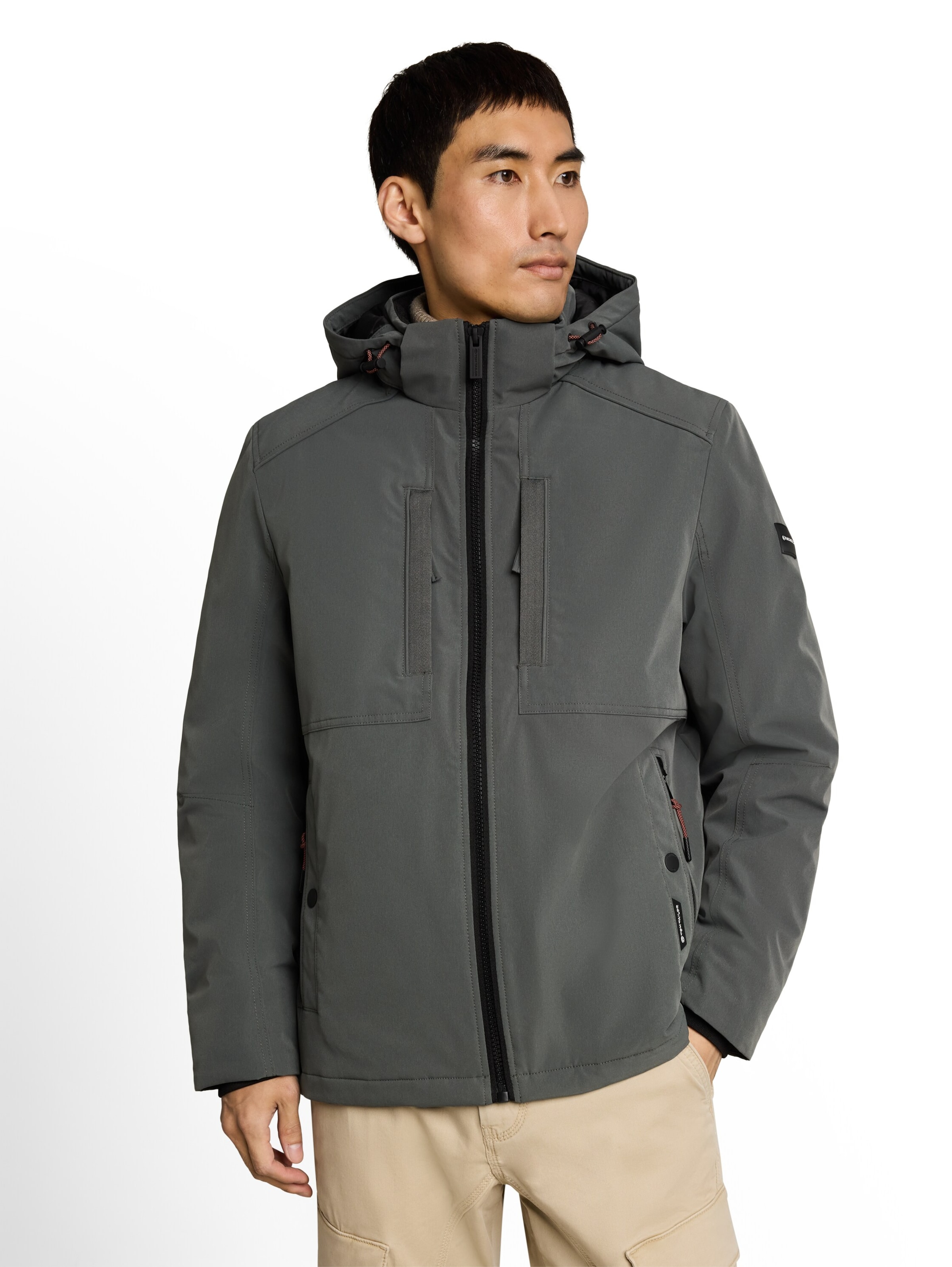TOM TAILOR - Chaqueta de entretiempo en verde: frente