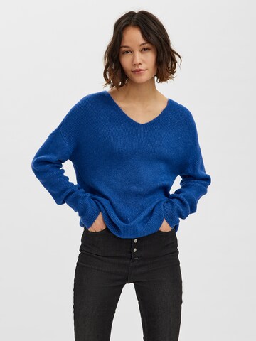 VERO MODA Trui 'VMLEFILE' in Blauw: voorkant