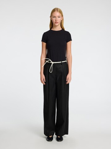 SELECTED FEMME Loose fit Pleated Pants in Black