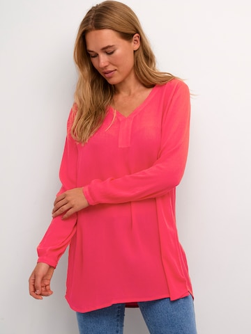 KAFFE CURVE Tunic 'Amber' in Pink: front
