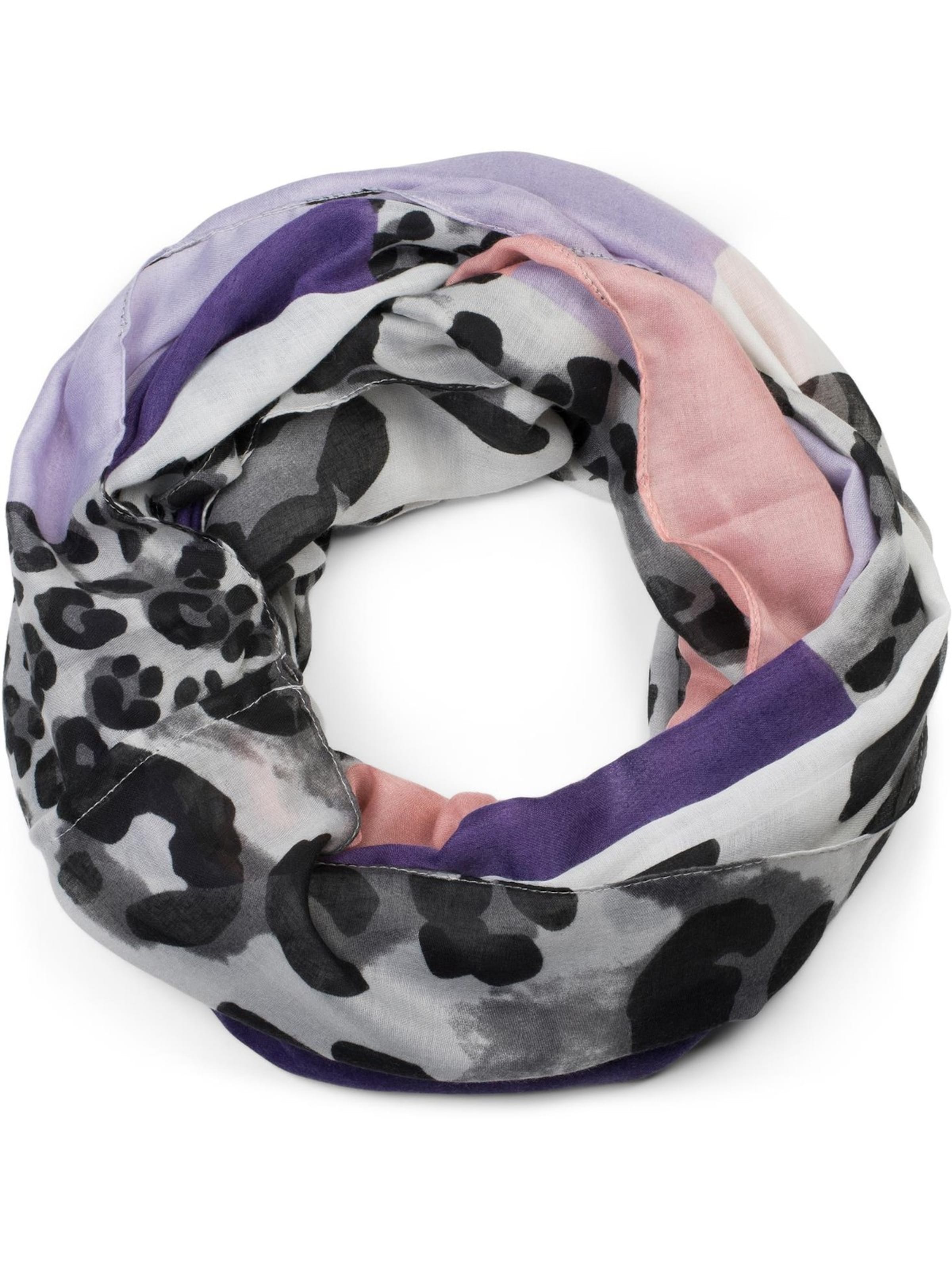 styleBREAKER Loop scarf 'Leo Loop Schal im Colour Blocking Style' in Purple: front